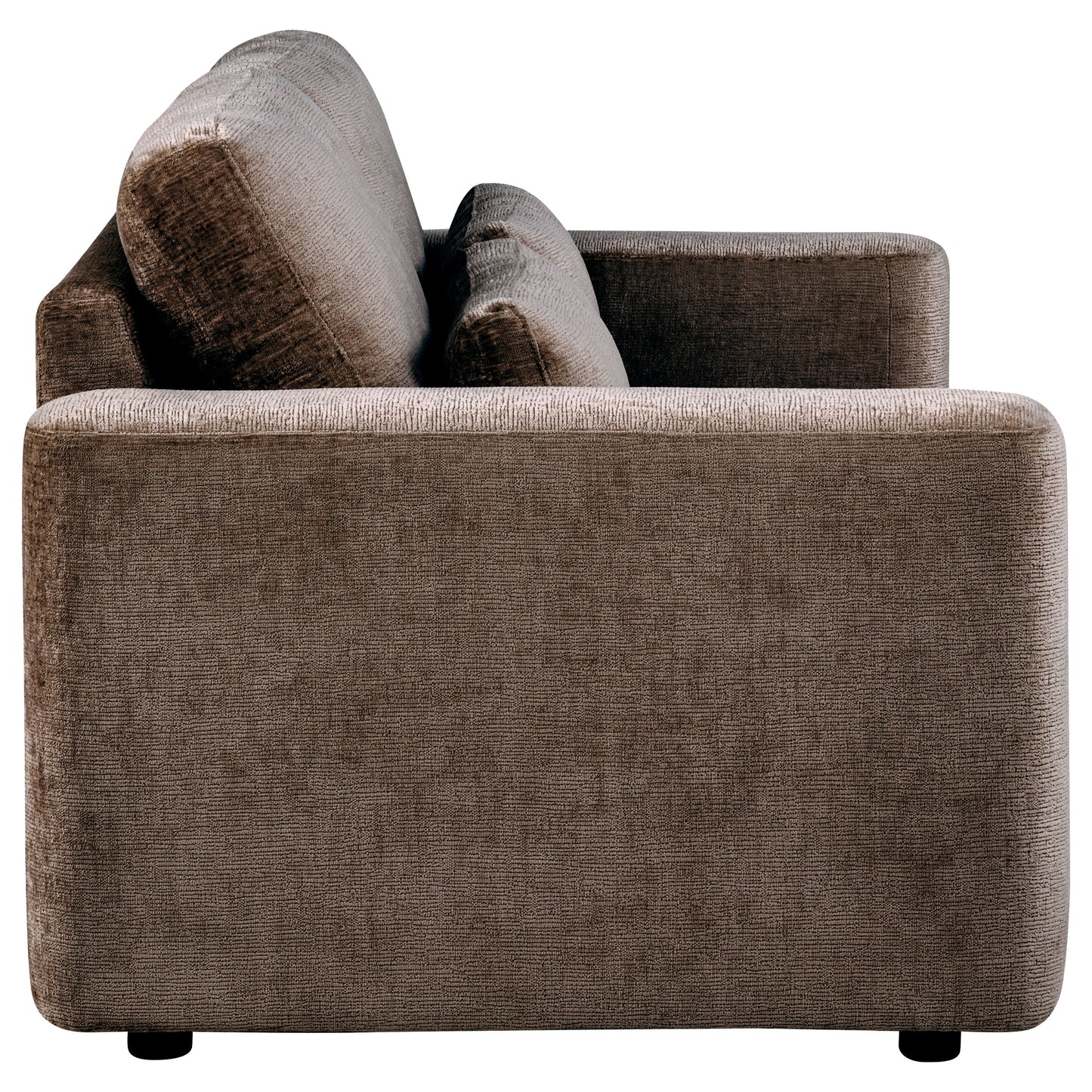 Amador Chenille Upholstered Track Arm Loveseat Chocolate