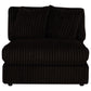 Blaine Upholstered Armless Chair Chocolate