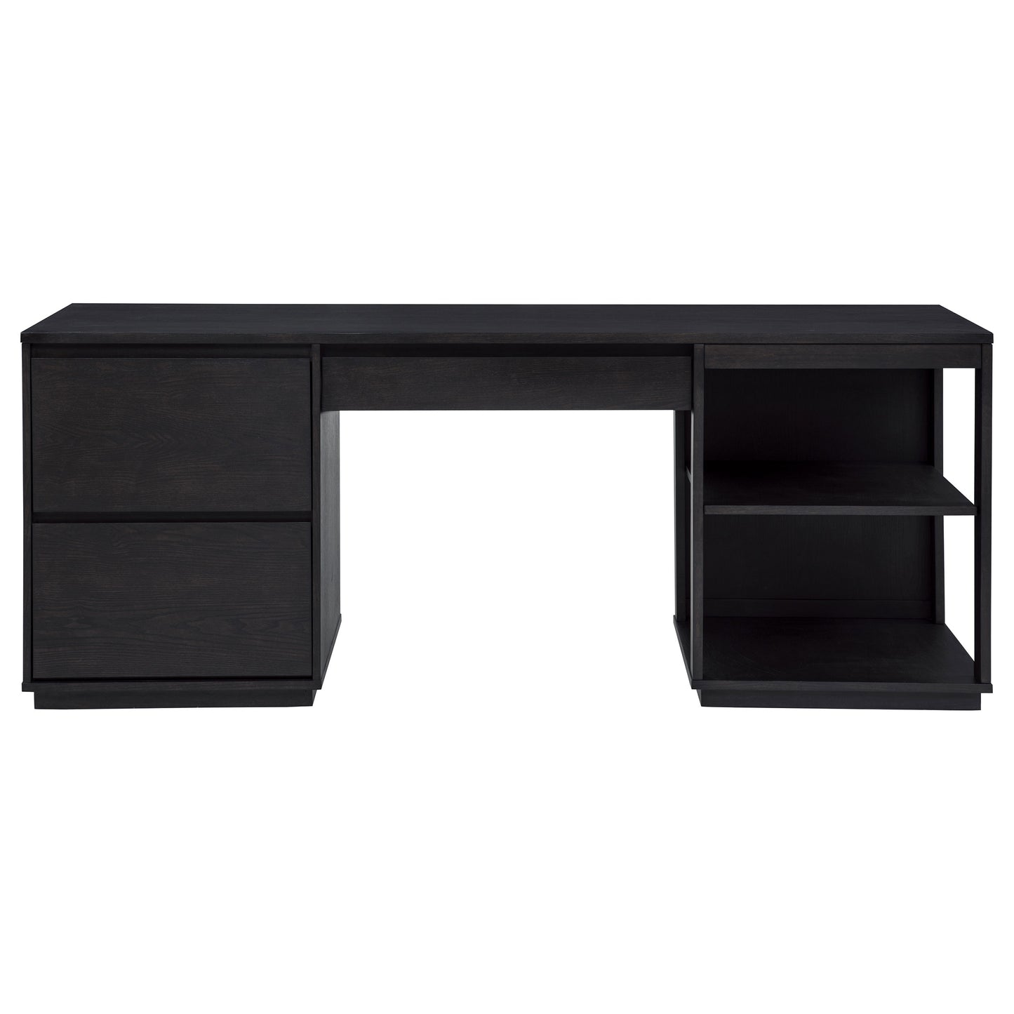Harkes 75-inch 3-drawer Computer Desk with Adjustable Shelf Coffee Bean