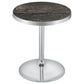 Cazen Round Faux Marble Top Pedestal Side Table Grey