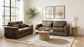 Amador Chenille Upholstered Track Arm Loveseat Chocolate