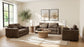 Amador Chenille Upholstered Track Arm Loveseat Chocolate
