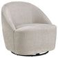 Leon Chenille Upholstered Swivel Accent Chair Greige