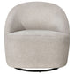 Leon Chenille Upholstered Swivel Accent Chair Greige