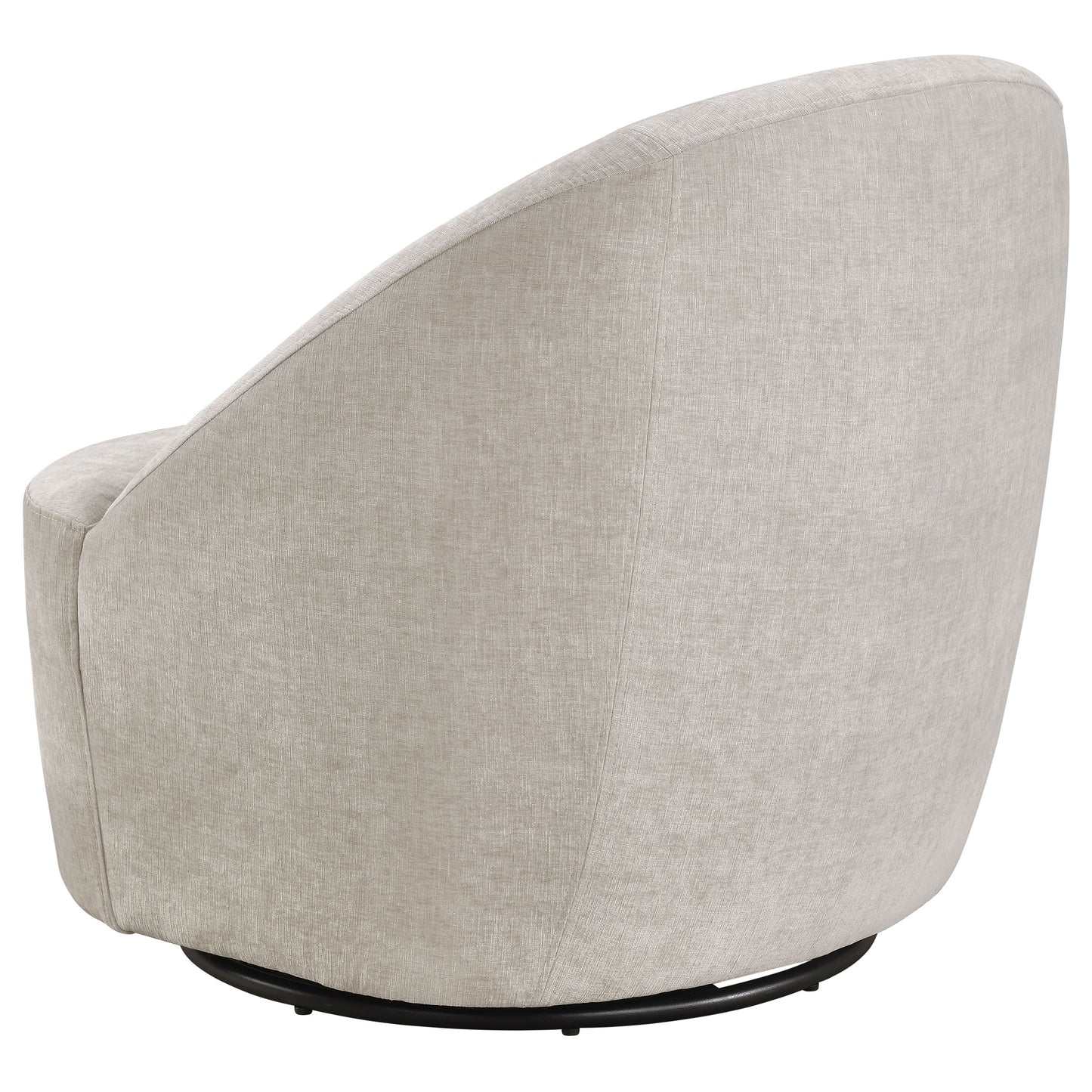 Leon Chenille Upholstered Swivel Accent Chair Greige