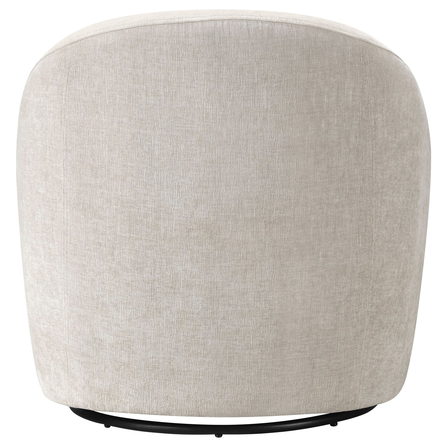 Leon Chenille Upholstered Swivel Accent Chair Greige