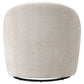 Leon Chenille Upholstered Swivel Accent Chair Greige
