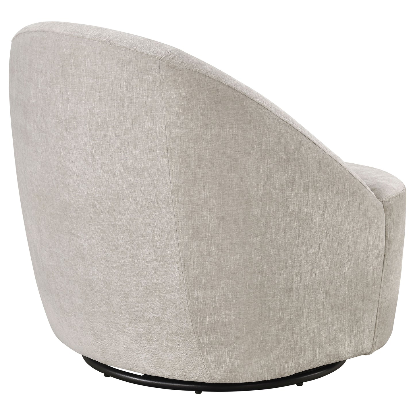 Leon Chenille Upholstered Swivel Accent Chair Greige