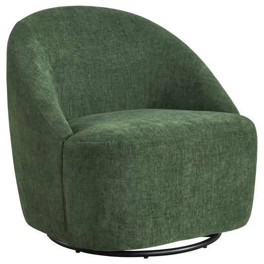 Leon Chenille Upholstered Swivel Accent Chair Green