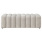 Summer Chenille Upholstered Channel Accent Bench Beige