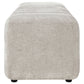 Summer Chenille Upholstered Channel Accent Bench Beige