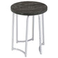 Barcelo Round Faux Marble Top Metal Side Table Grey