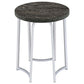 Barcelo Round Faux Marble Top Metal Side Table Grey