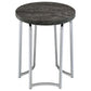 Barcelo Round Faux Marble Top Metal Side Table Grey
