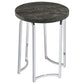 Barcelo Round Faux Marble Top Metal Side Table Grey