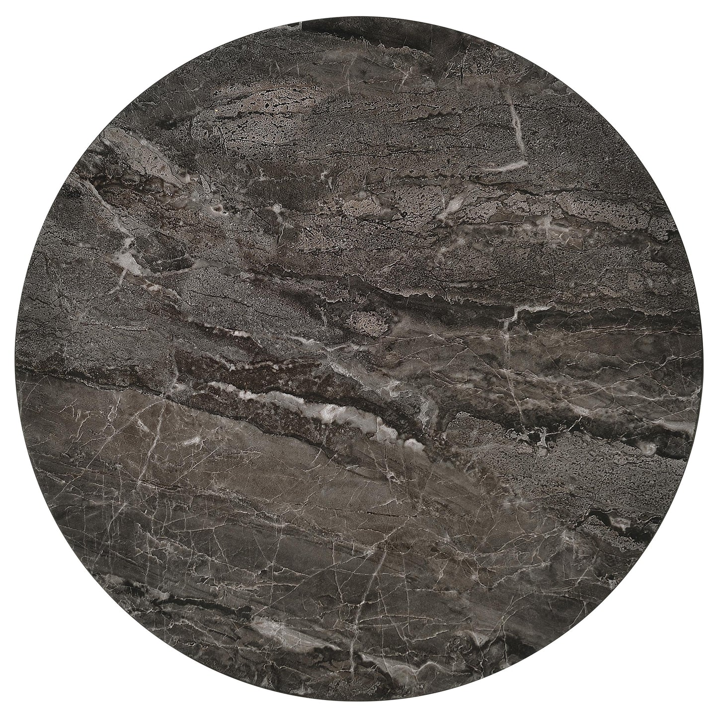 Barcelo Round Faux Marble Top Metal Side Table Grey