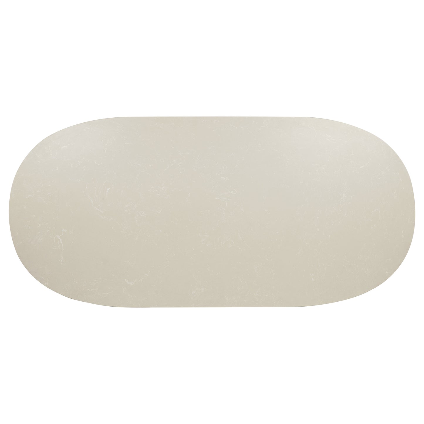 Lucaire 84-inch Cultured Marble Top Dining Table Honed Cream