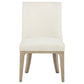 Lucaire Arched Upholstered Dining Side Chair Cream (Set of 2)