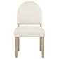 Lucaire Curved High Back Upholstered Dining Chair Cream (Set of 2)
