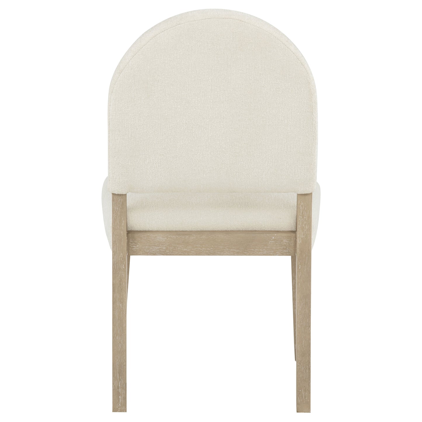 Lucaire Curved High Back Upholstered Dining Chair Cream (Set of 2)