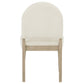 Lucaire Curved High Back Upholstered Dining Chair Cream (Set of 2)