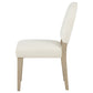 Lucaire Curved High Back Upholstered Dining Chair Cream (Set of 2)