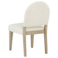 Lucaire Curved High Back Upholstered Dining Chair Cream (Set of 2)