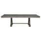 Cresswell 104-inch Double Pedestal Extension Dining Table Weathered Taupe