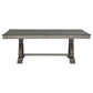 Cresswell 104-inch Double Pedestal Extension Dining Table Weathered Taupe