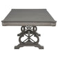 Cresswell 104-inch Double Pedestal Extension Dining Table Weathered Taupe