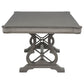 Cresswell 104-inch Double Pedestal Extension Dining Table Weathered Taupe