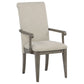Cresswell Upholstered Dining Arm Chair Tan (Set of 2)