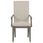 Cresswell Upholstered Dining Arm Chair Tan (Set of 2)