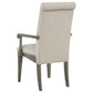 Cresswell Upholstered Dining Arm Chair Tan (Set of 2)