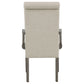Cresswell Upholstered Dining Arm Chair Tan (Set of 2)