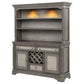Cresswell 2-door 3-drawer Buffet and Hutch Weathered Taupe