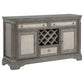 Cresswell 2-door 3-drawer Wine Storage Buffet Weathered Taupe