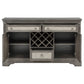 Cresswell 2-door 3-drawer Wine Storage Buffet Weathered Taupe