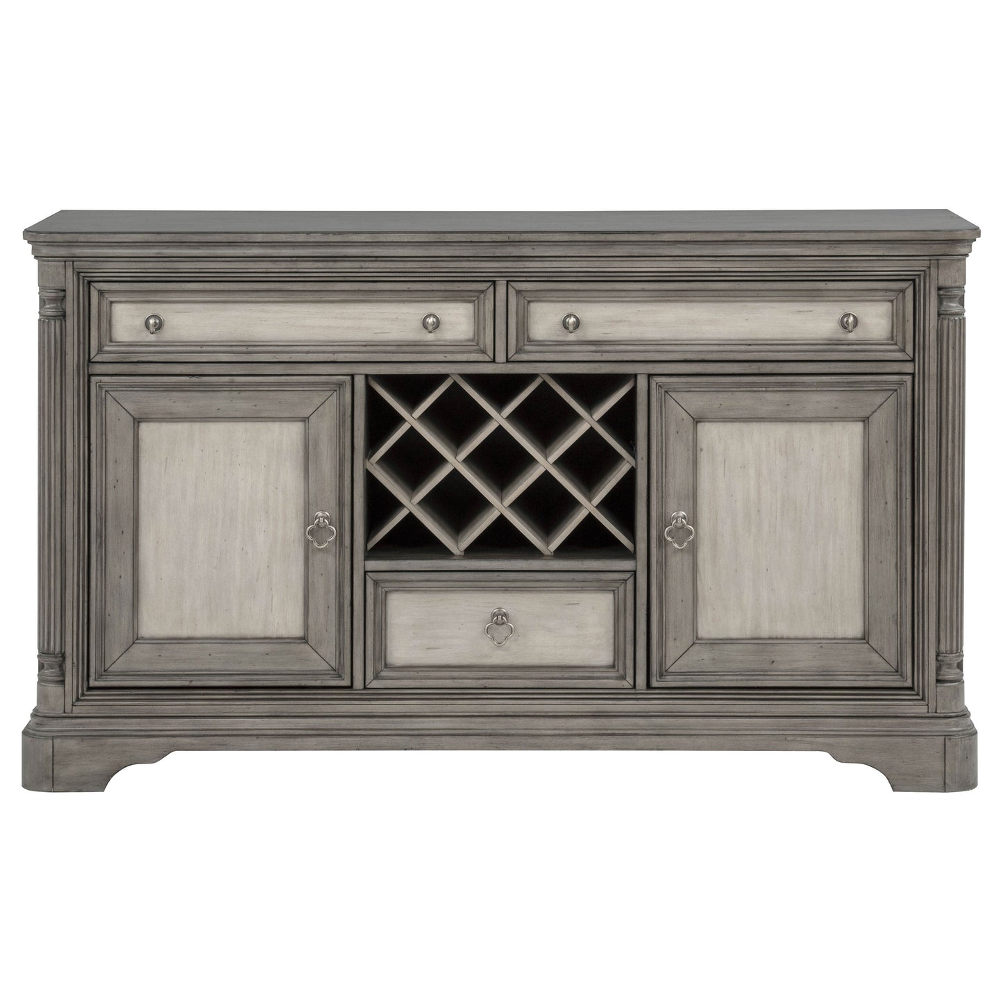 Cresswell 2-door 3-drawer Wine Storage Buffet Weathered Taupe