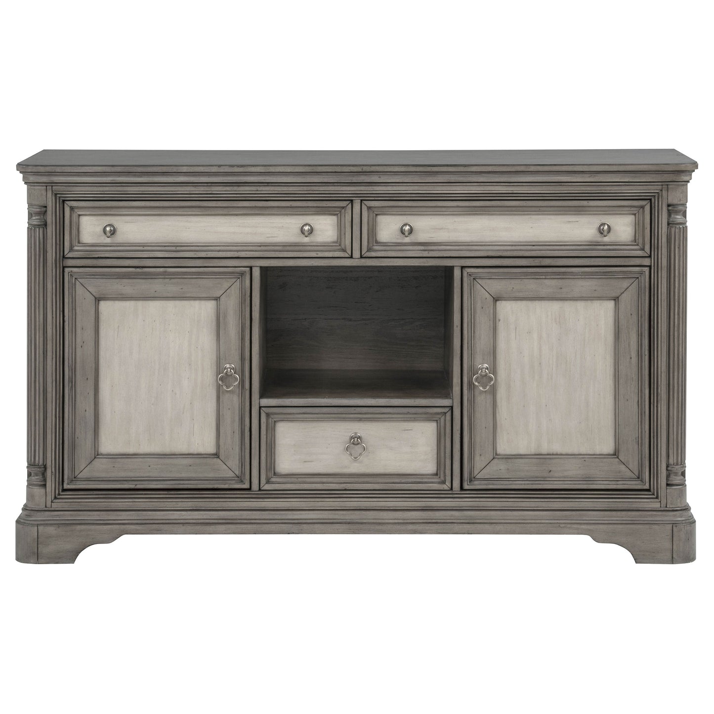 Cresswell 2-door 3-drawer Wine Storage Buffet Weathered Taupe