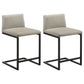Vardon Genuine Leather Counter Height Chair Tan (Set of 2)