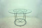 Levy 48-inch Round Glass Top Dining Table Chrome