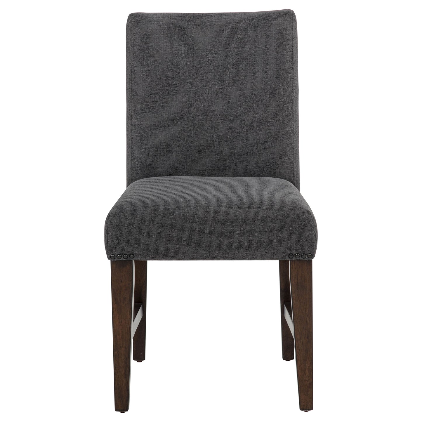 Naser Parsons Dining Side Chair Grey and Dark Walnut (Set of 2)