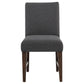 Naser Parsons Dining Side Chair Grey and Dark Walnut (Set of 2)