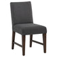 Naser Parsons Dining Side Chair Grey and Dark Walnut (Set of 2)