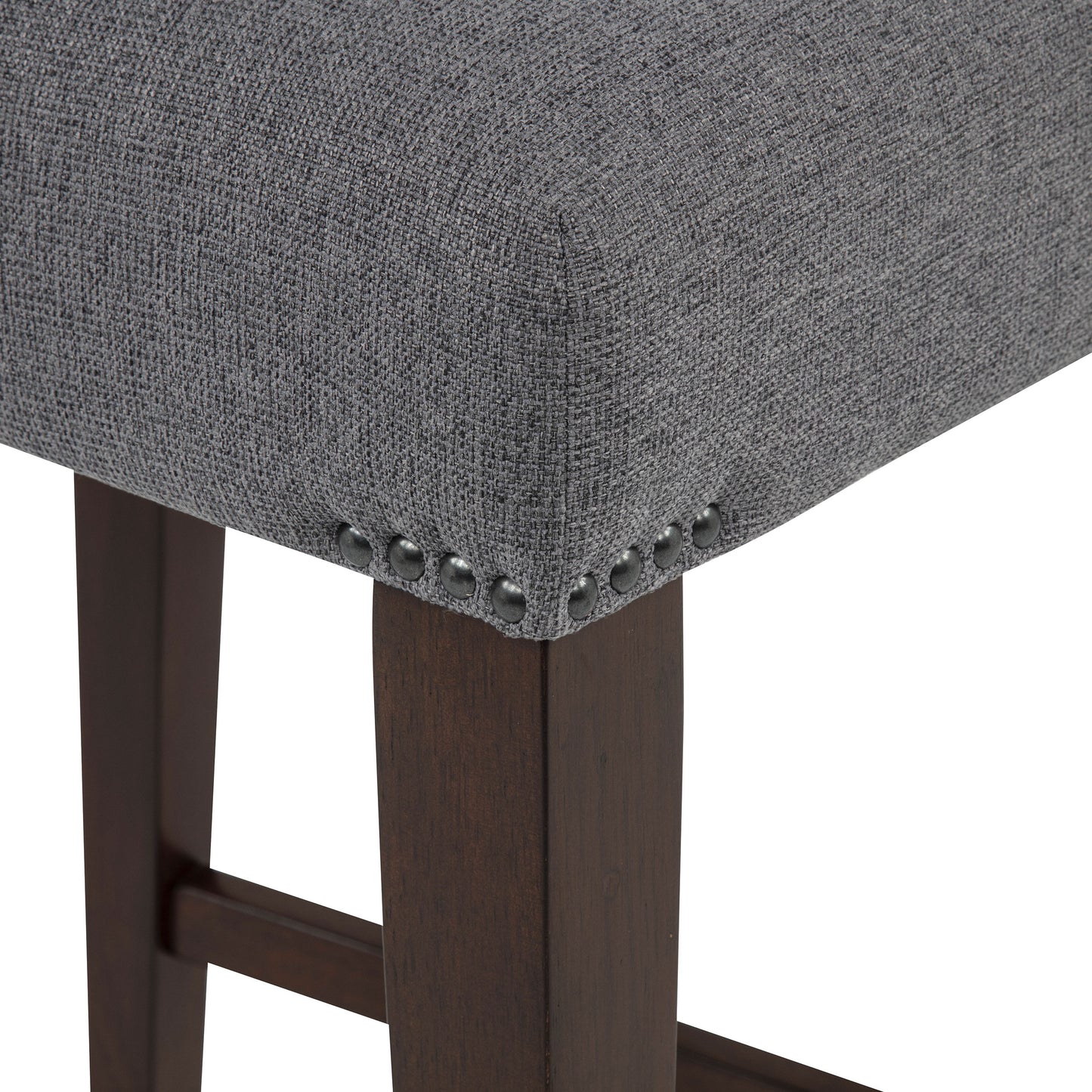 Naser Parsons Dining Side Chair Grey and Dark Walnut (Set of 2)