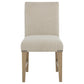 Naser Parsons Dining Side Chair Beige and Light Oak (Set of 2)