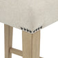 Naser Parsons Dining Side Chair Beige and Light Oak (Set of 2)