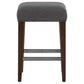 Naser Upholstered Counter Stool Grey and Dark Walnut (Set of 2)
