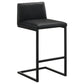 Vardon Genuine Leather Bar Stool Black (Set of 2)